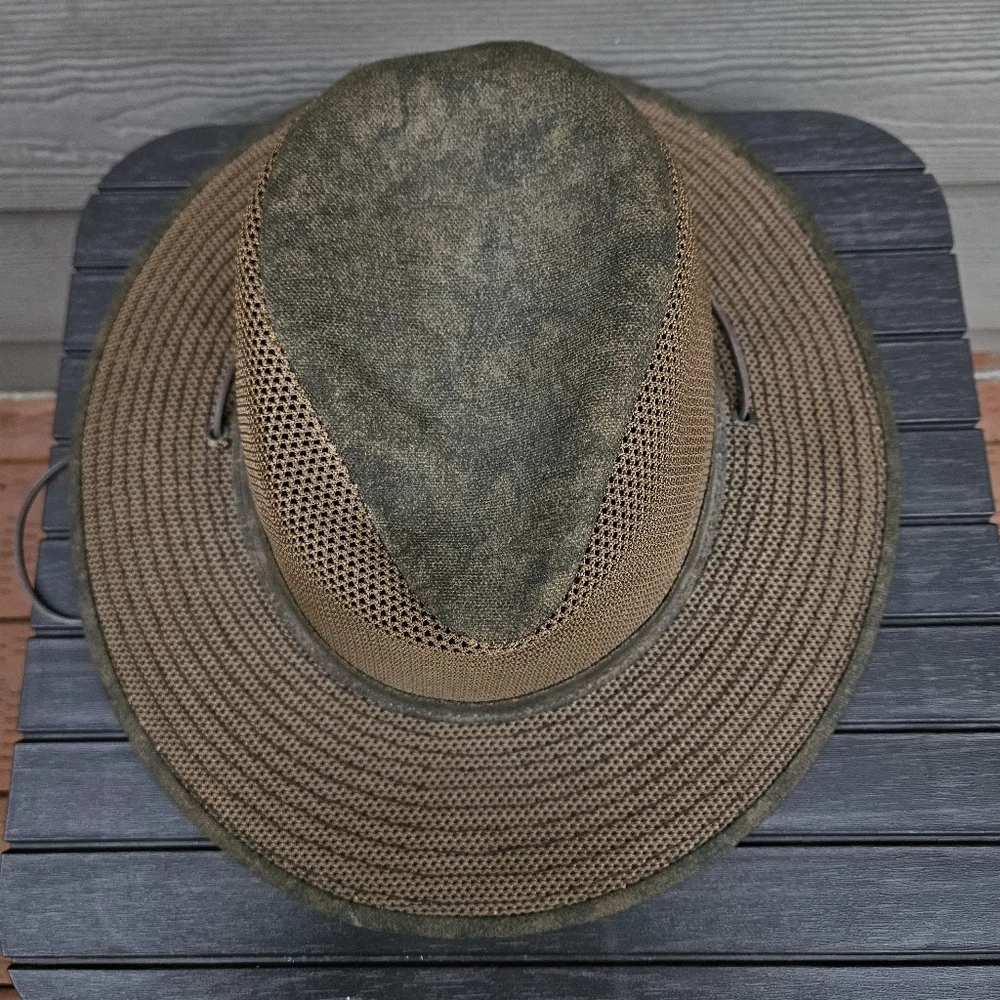 Henschel Men's Polycotton Packable Mesh Breezer Safari Outback Hat Brown Size XL